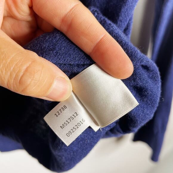 Peter Millar Mens M Navy Blue Crown Soft Cotton Silk 1/4 Zip Pullover Sweater - Picture 8 of 8